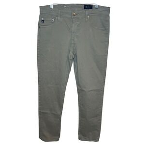 AG Adriano Goldschmied Tellis Modern Slim Pants Grey Green 33x32 1783SUDROVE